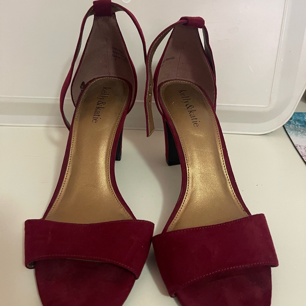 Kelly & Katie Burgundy Heels